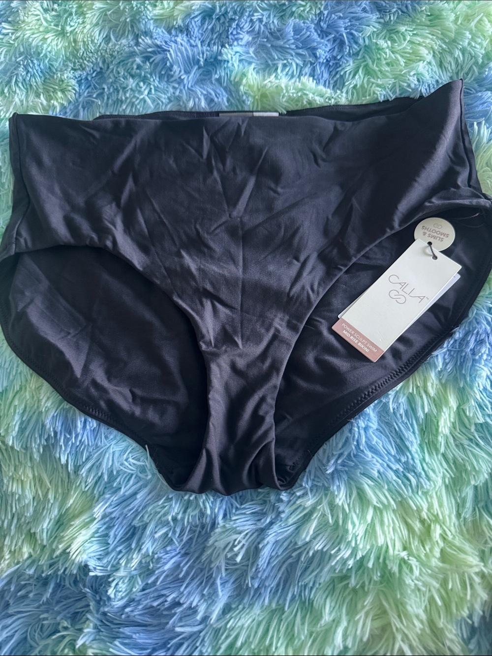 CALIA by Carrie Underwood Black Mid-Rise Bikini Bottoms